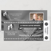 Carte Théâtre Playbill Show Billets Thème Mariage (Devant / Derrière)