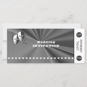 Carte Théâtre Playbill Show Billets Thème Mariage (Dos)