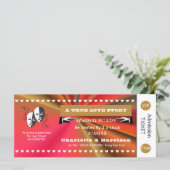 Carte Théâtre Playbill Show Billets Thème Mariage (Debout devant)