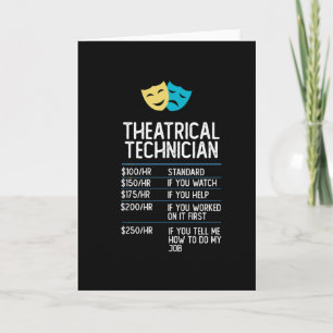 Carte théatre technicien théâtre théâtre scène drôle cad