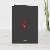 Carte Theatrical Bouquet Of Deep Red Roses (Dos)