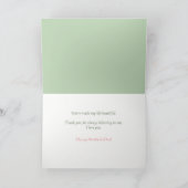 Carte Théière rose Fleur de couronnes Fête des Mères (Intérieur)