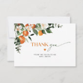 Carte Thème agrumes moderne douche nuptiale merci (Devant)