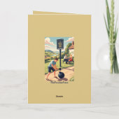 Carte Thème anniversaire drôle avec boisson (Dos)