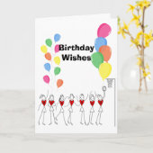 Carte Thème Ballons Joyeux Netball Anniversaire (Fleur jaune)