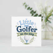 Carte thème bébé garçon golf (Debout devant)