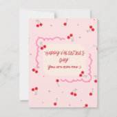 Carte Thème cerise Saint Valentin mignon drôle (Devant)
