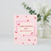 Carte Thème cerise Saint Valentin mignon drôle (Debout devant)