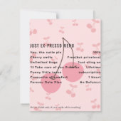 Carte Thème cerise Saint Valentin mignon drôle (Dos)