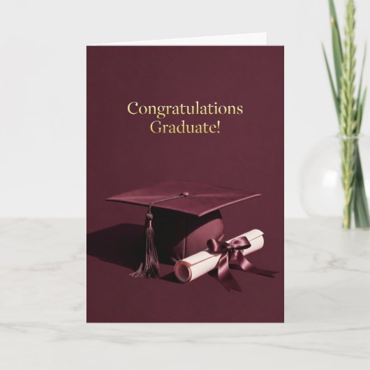 Carte Thème classique de cérémonie de remise des diplôme (Devant)