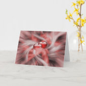 Carte Thème d'amour des coeurs (Fleur jaune)