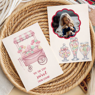 Carte Thème de bonbons Photo de Saint-Valentin pour enfa