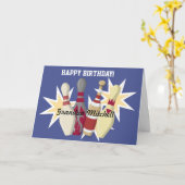 Carte Thème de Bowling vintage (Fleur jaune)