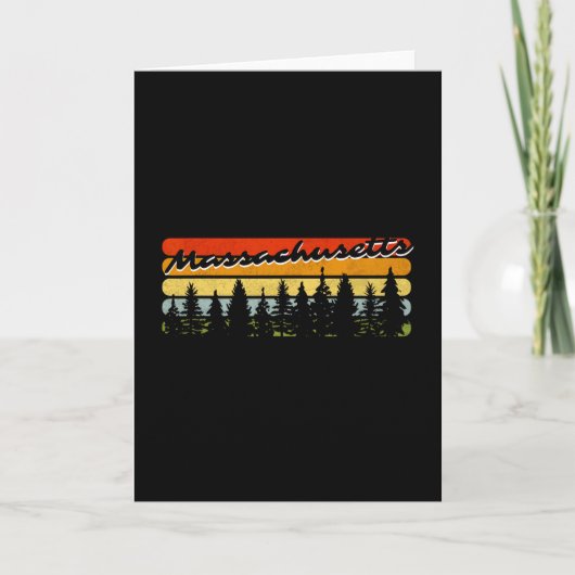 Carte Thème de cabine de forêt de Massachusetts Coucher  (Devant)