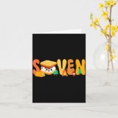Carte Thème de camping pour 7e anniversaire S'more pour (Fleur jaune)
