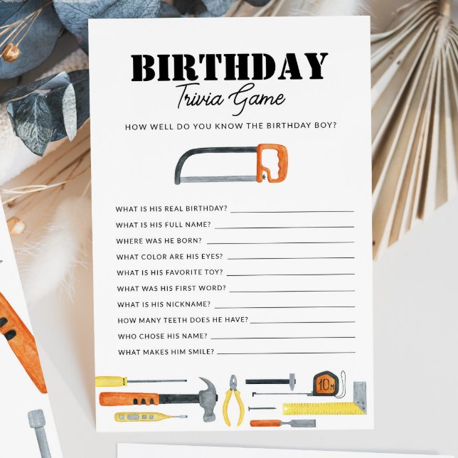 Carte Thème de construction du garçon Anniversaire Trivi (Créateur téléchargé)