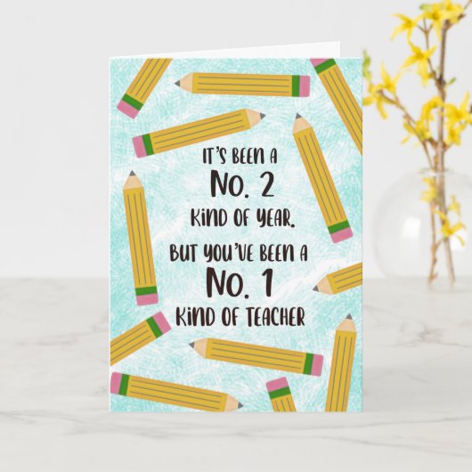 Carte Thème de crayon d'appréciation de l'enseignant (Fleur jaune)