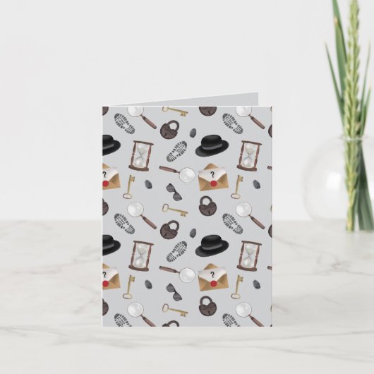 Carte Thème de détective d'espion d'agent secret pour en (Devant)