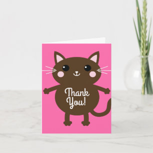 Carte Thème de fête d'anniversaire de Cat Cute Kitty