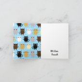 Carte Thème de fête d'anniversaire de Cat Cute Kitty (Intérieur)