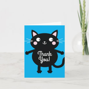 Carte Thème de fête d'anniversaire de Cat Cute Kitty