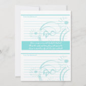 Carte Thème de fête de fiançailles autour du thé et cart (Dos)