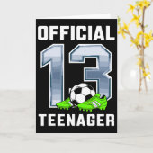 Carte Thème de football pour l'anniversaire officiel des (Fleur jaune)