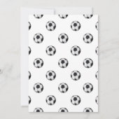 Carte Thème de football rose Anniversaire Fête Invitatio (Dos)