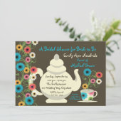 Carte Thème de jardin de thé pour enterrement de vie de  (Debout devant)