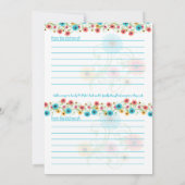 Carte Thème de jardin de thé pour enterrement de vie de  (Dos)