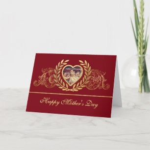 Carte Thème de la fête des mères avec cadre photo de coe