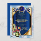 Carte Thème de l'enterrement de vie de garçon de perroqu (Devant / Derrière)