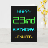 Carte Thème de l'informatique numérique amusante 23ème a (Fleur jaune)