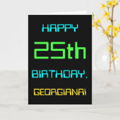 Carte Thème de l'informatique numérique amusante 25ème a (Fleur jaune)