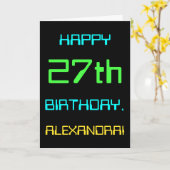 Carte Thème de l'informatique numérique amusante 27ème a (Fleur jaune)