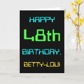 Carte Thème de l'informatique numérique amusante 48ème a (Fleur jaune)