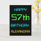 Carte Thème de l'informatique numérique amusante 57ème a (Fleur jaune)