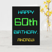 Carte Thème de l'informatique numérique amusante 60ème a (Fleur jaune)