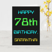 Carte Thème de l'informatique numérique amusante 78ème a (Fleur jaune)