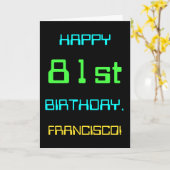 Carte Thème de l'informatique numérique amusante 81ème a (Fleur jaune)