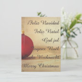Carte Thème de Noël avec balle de Noël (Debout devant)