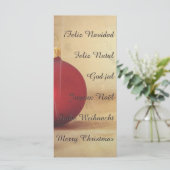 Carte Thème de Noël avec balle de Noël (Debout devant)