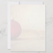 Carte thème de Noël avec boule de Noël (Dos)