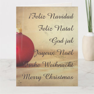 Carte thème de Noël avec boule de Noël
