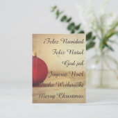 Carte thème de Noël avec boule de Noël (Debout devant)