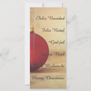 Carte thème de Noël avec boule de Noël