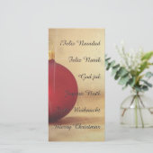 Carte thème de Noël avec boule de Noël (Debout devant)