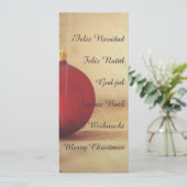 Carte thème de Noël avec boule de Noël (Debout devant)