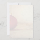 Carte thème de Noël avec boule de Noël (Dos)