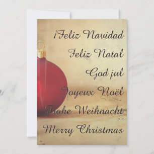 Carte thème de Noël avec boule de Noël